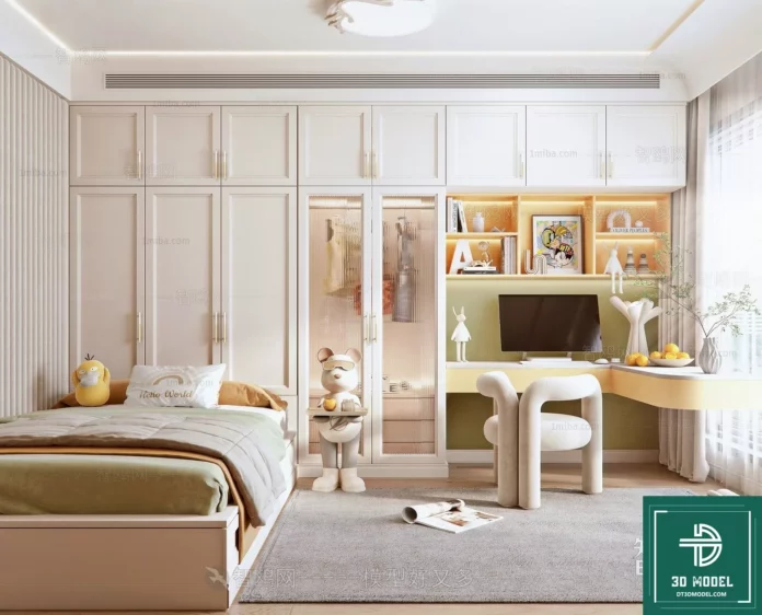 MODERN CHILDREN ROOM - SKETCHUP 3D SCENE - VRAY OR ENSCAPE - ID04250