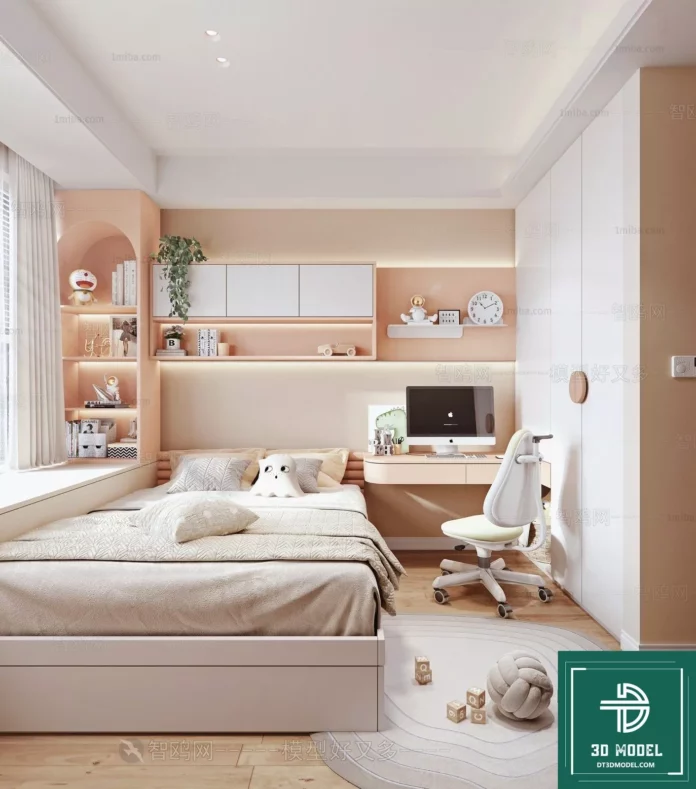 MODERN CHILDREN ROOM - SKETCHUP 3D SCENE - VRAY OR ENSCAPE - ID04252