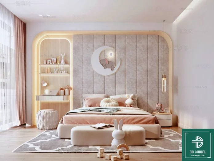 MODERN CHILDREN ROOM - SKETCHUP 3D SCENE - VRAY OR ENSCAPE - ID04322