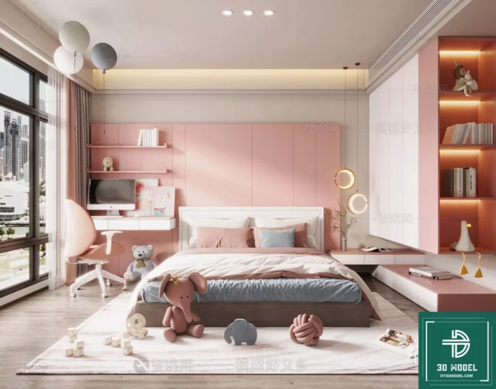 MODERN CHILDREN ROOM - SKETCHUP 3D SCENE - VRAY OR ENSCAPE - ID04326