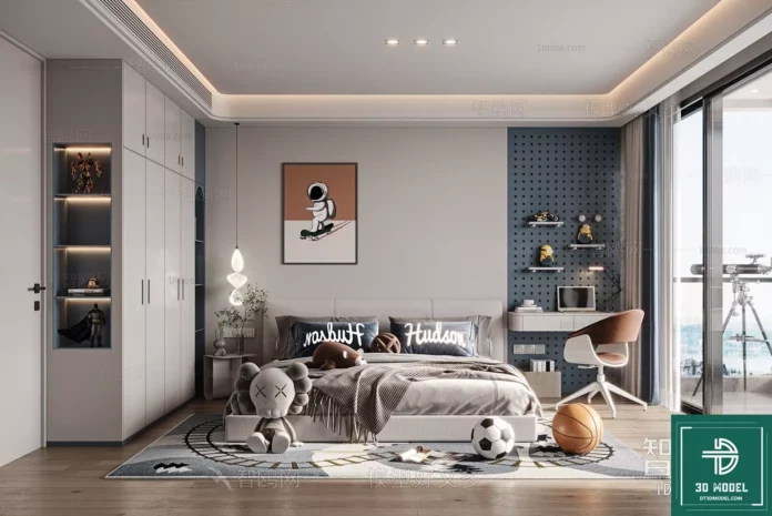 MODERN CHILDREN ROOM - SKETCHUP 3D SCENE - VRAY OR ENSCAPE - ID04332