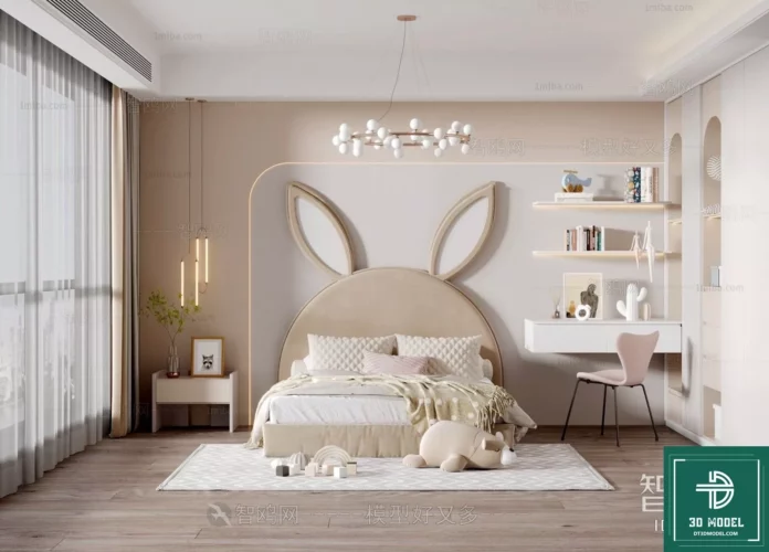 MODERN CHILDREN ROOM - SKETCHUP 3D SCENE - VRAY OR ENSCAPE - ID04350