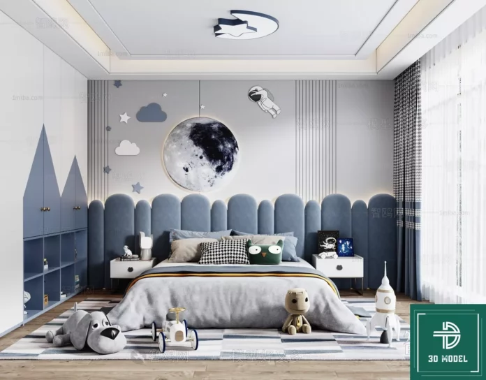 MODERN CHILDREN ROOM - SKETCHUP 3D SCENE - VRAY OR ENSCAPE - ID04355