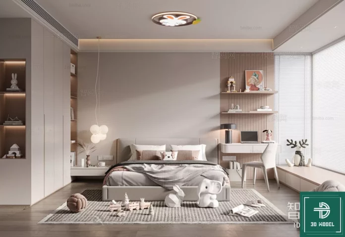 MODERN CHILDREN ROOM - SKETCHUP 3D SCENE - VRAY OR ENSCAPE - ID04368