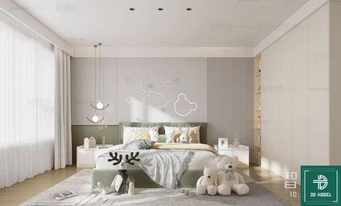 MODERN CHILDREN ROOM - SKETCHUP 3D SCENE - VRAY OR ENSCAPE - ID04389