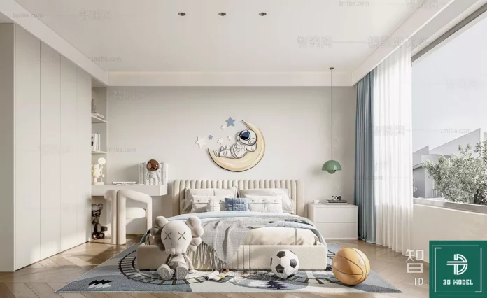 MODERN CHILDREN ROOM - SKETCHUP 3D SCENE - VRAY OR ENSCAPE - ID04399