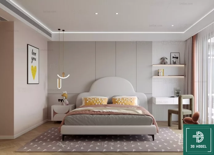 MODERN CHILDREN ROOM - SKETCHUP 3D SCENE - VRAY OR ENSCAPE - ID04412