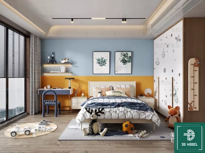 MODERN CHILDREN ROOM - SKETCHUP 3D SCENE - VRAY OR ENSCAPE - ID04423