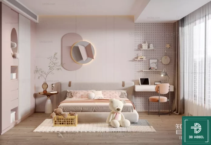 MODERN CHILDREN ROOM - SKETCHUP 3D SCENE - VRAY OR ENSCAPE - ID04425