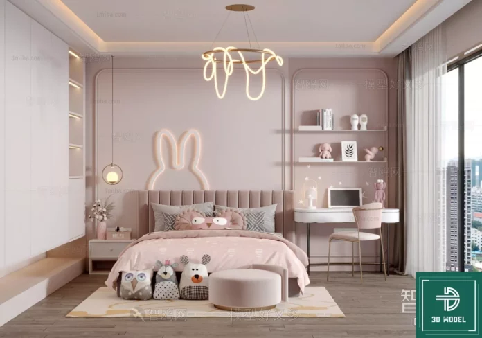 MODERN CHILDREN ROOM - SKETCHUP 3D SCENE - VRAY OR ENSCAPE - ID04438