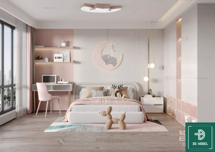 MODERN CHILDREN ROOM - SKETCHUP 3D SCENE - VRAY OR ENSCAPE - ID04440