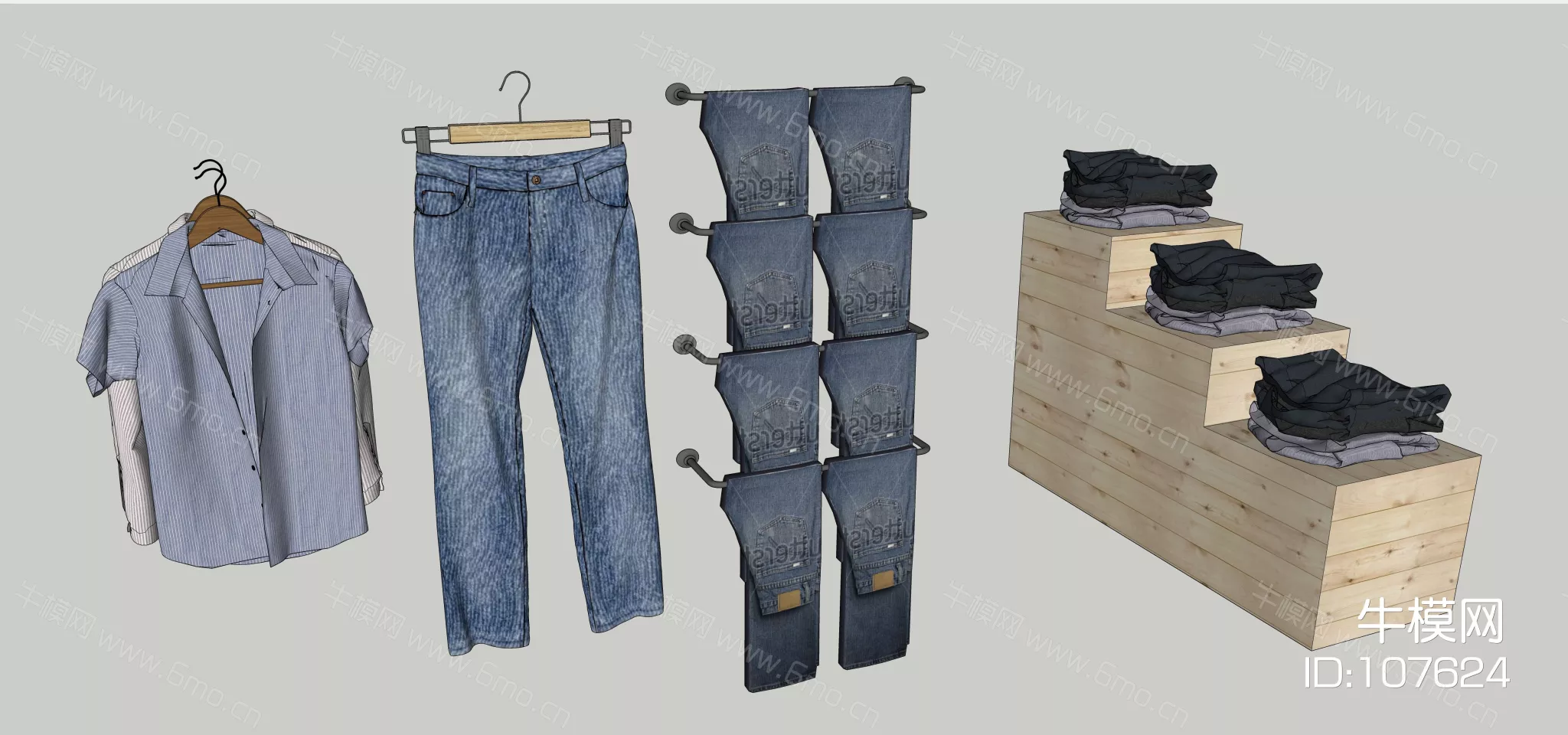 MODERN CLOTHES - SKETCHUP 3D MODEL - ENSCAPE - 107624