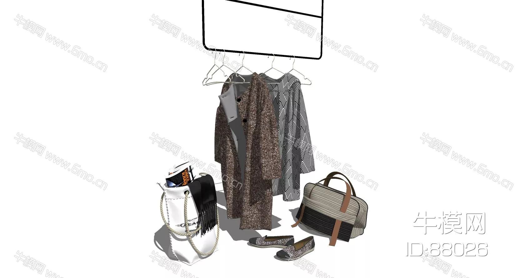 MODERN CLOTHES - SKETCHUP 3D MODEL - ENSCAPE - 88026