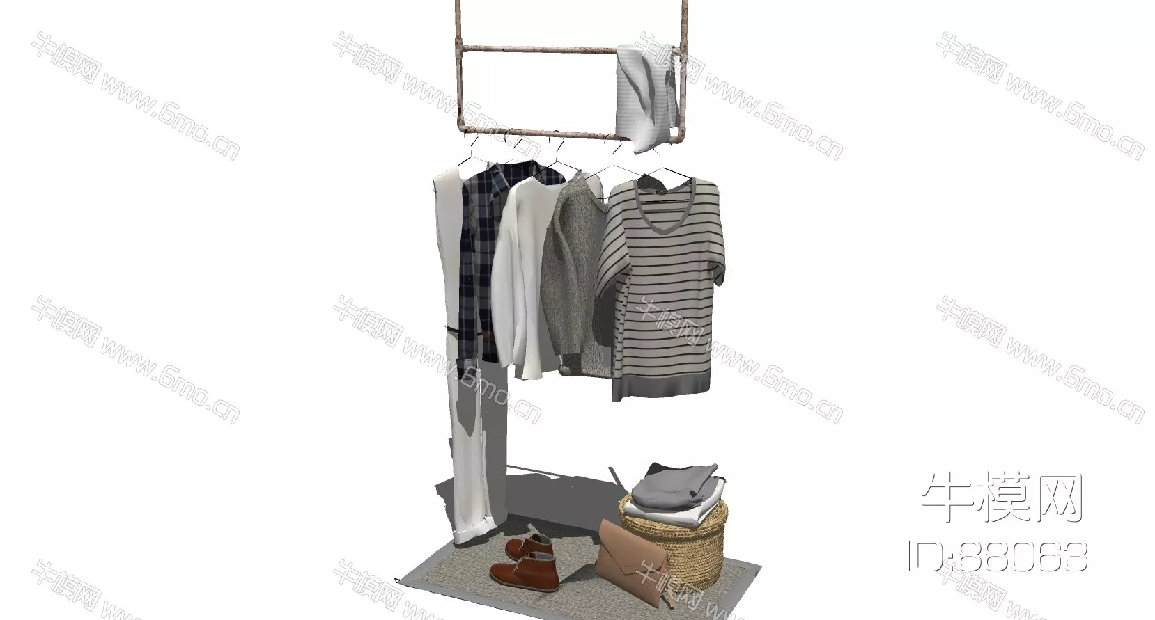 MODERN CLOTHES - SKETCHUP 3D MODEL - ENSCAPE - 88063