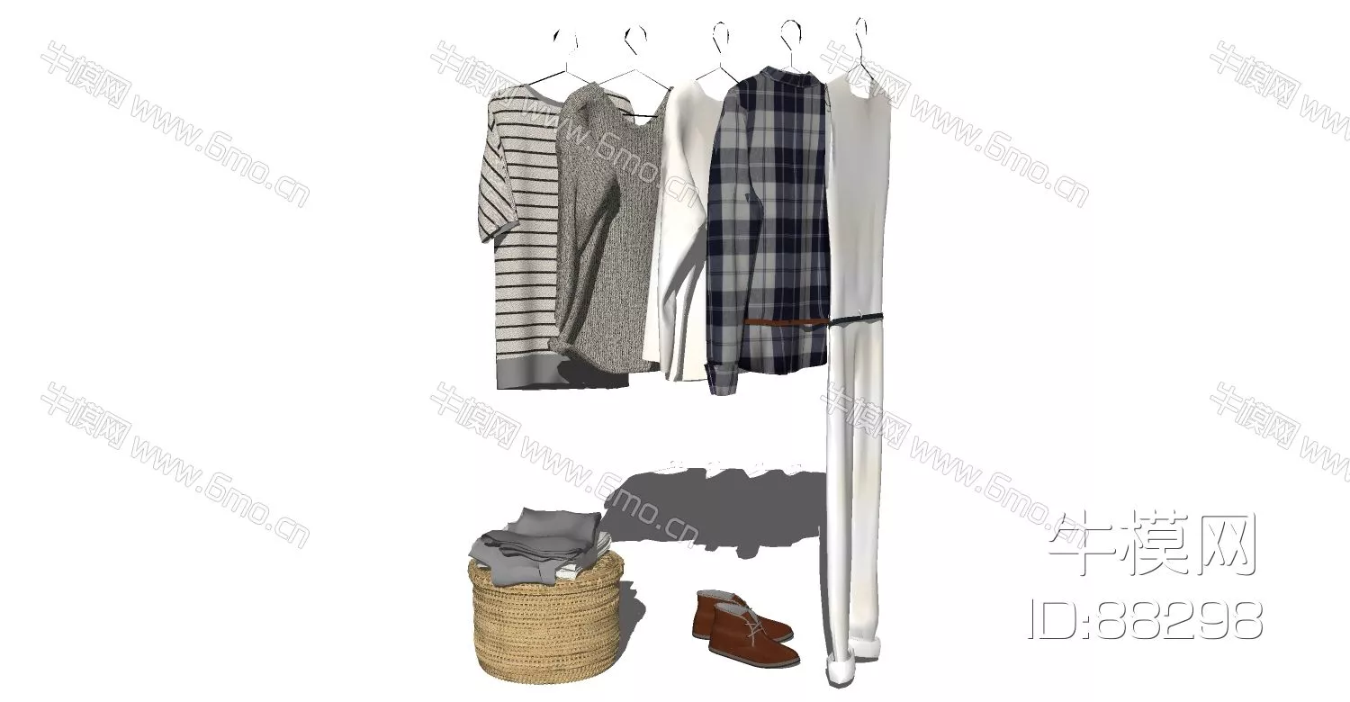 MODERN CLOTHES - SKETCHUP 3D MODEL - ENSCAPE - 88298