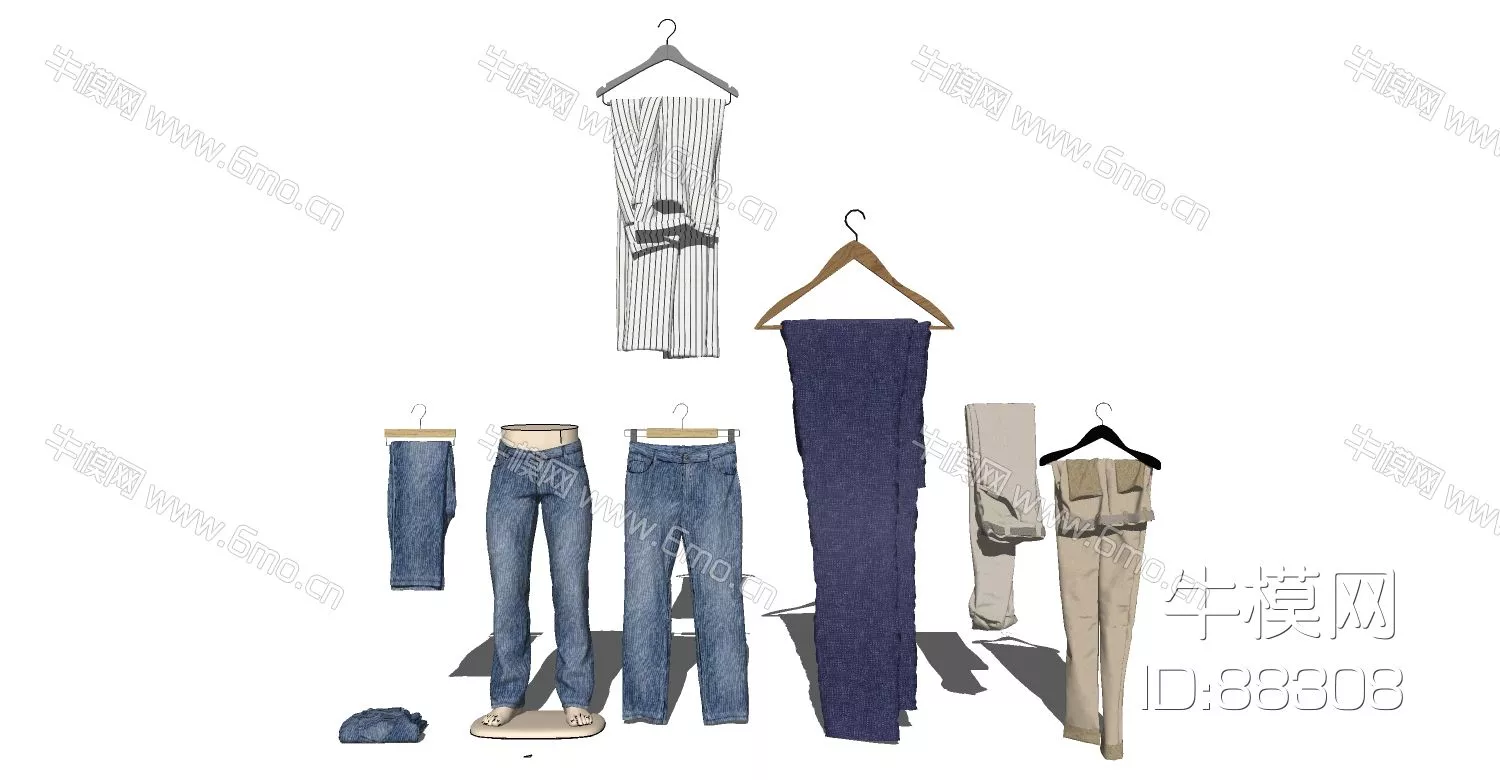 MODERN CLOTHES - SKETCHUP 3D MODEL - ENSCAPE - 88308