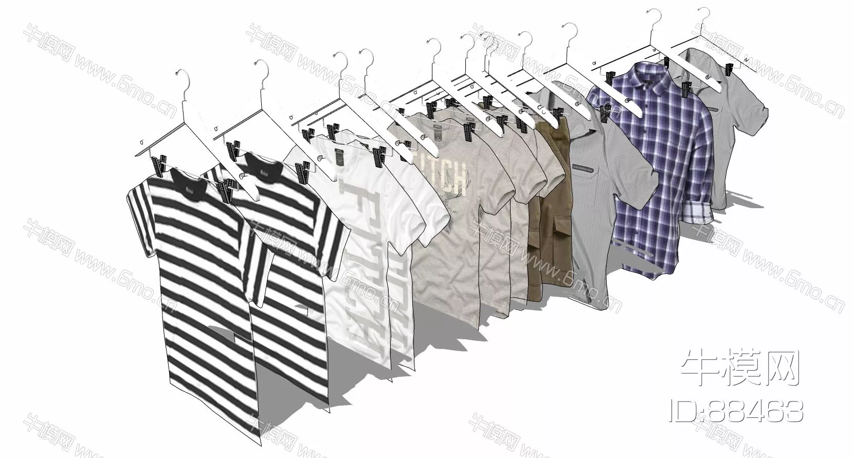 MODERN CLOTHES - SKETCHUP 3D MODEL - ENSCAPE - 88463