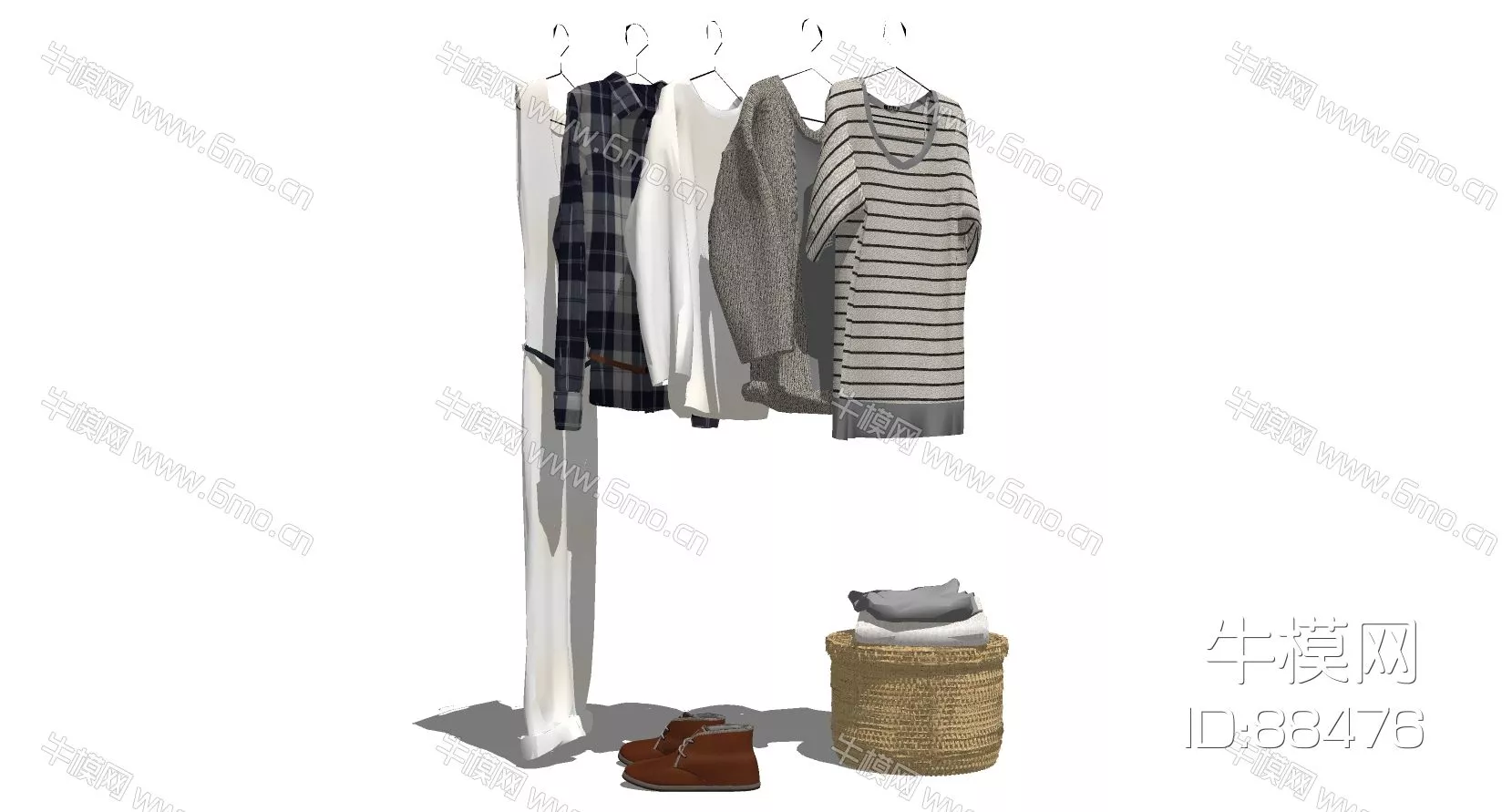 MODERN CLOTHES - SKETCHUP 3D MODEL - ENSCAPE - 88476