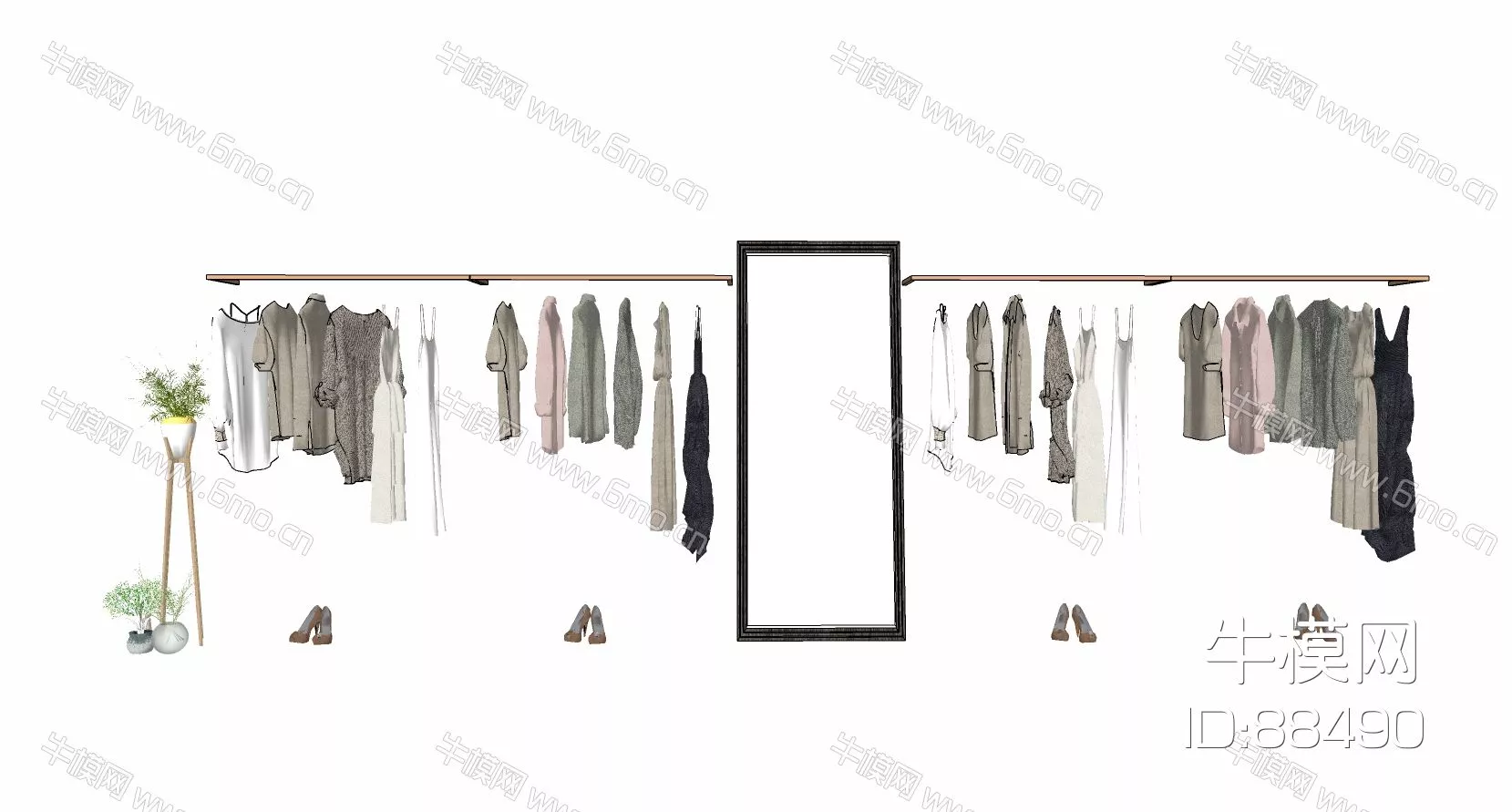 MODERN CLOTHES - SKETCHUP 3D MODEL - ENSCAPE - 88490