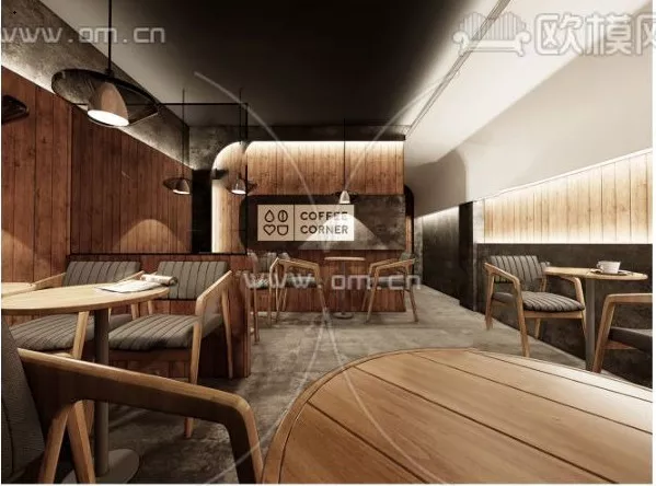 MODERN COFFEE SHOP - SKETCHUP 3D SCENE - VRAY OR ENSCAPE - ID05108