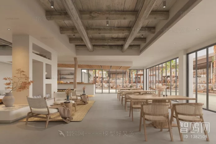 MODERN COFFEE SHOP - SKETCHUP 3D SCENE - VRAY OR ENSCAPE - ID05112