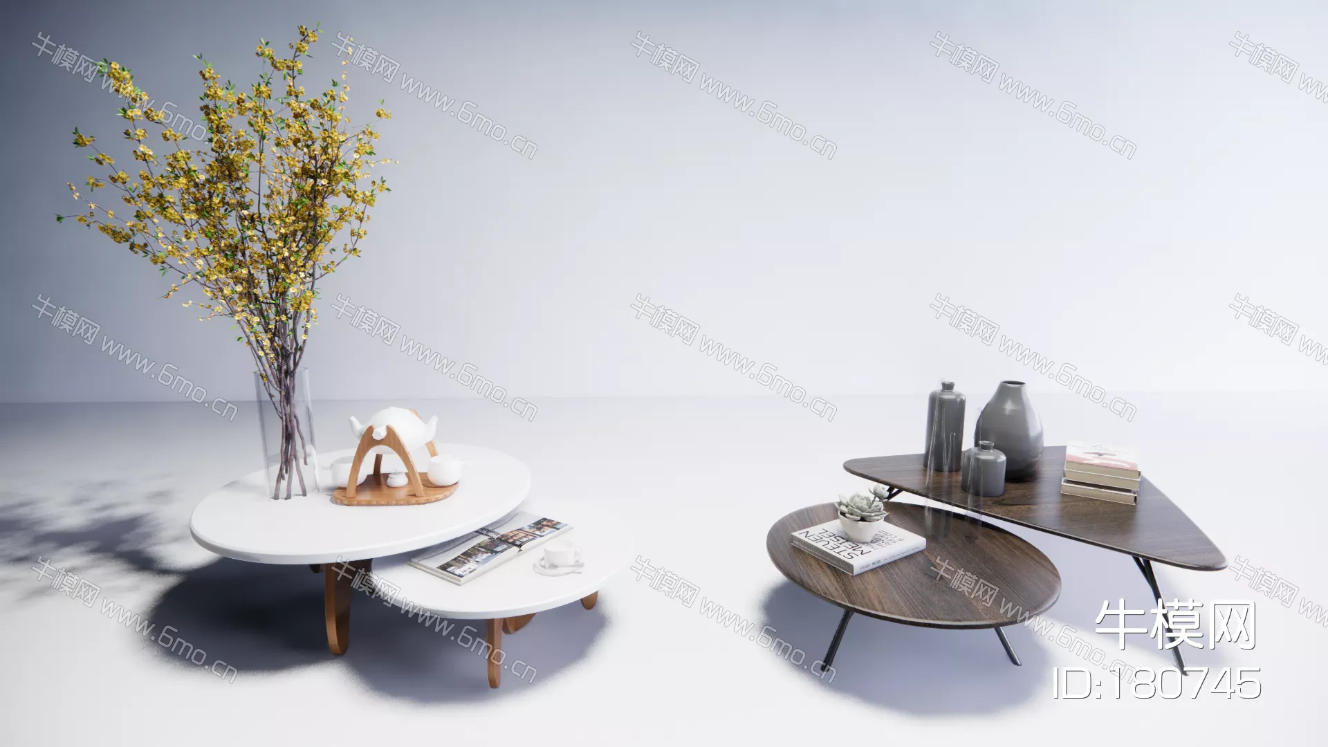 MODERN COFFEE TABLE - SKETCHUP 3D MODEL - ENSCAPE - 180745