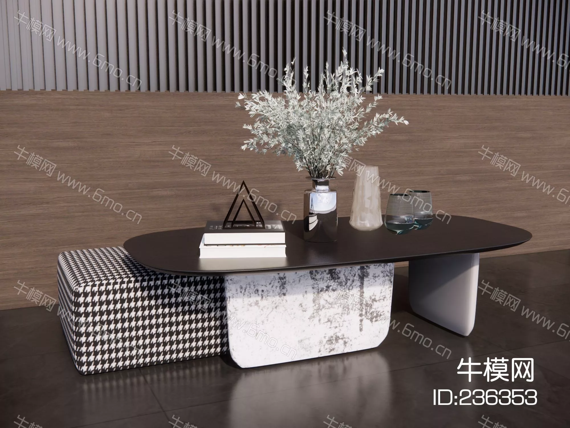 MODERN COFFEE TABLE - SKETCHUP 3D MODEL - ENSCAPE - 236353