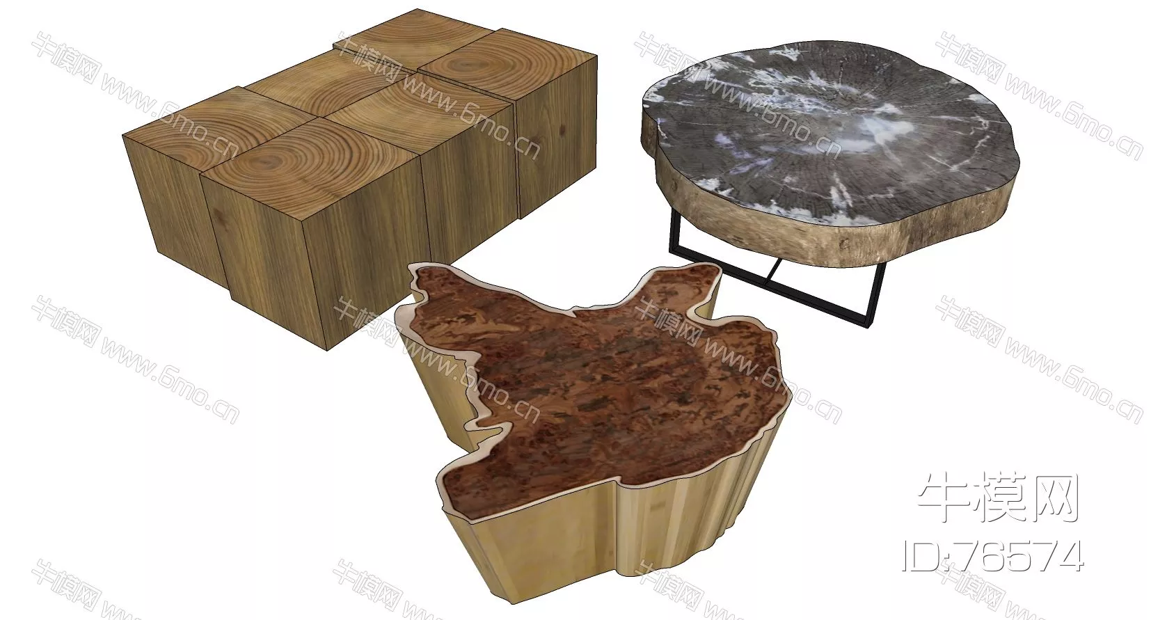 MODERN COFFEE TABLE - SKETCHUP 3D MODEL - ENSCAPE - 76574