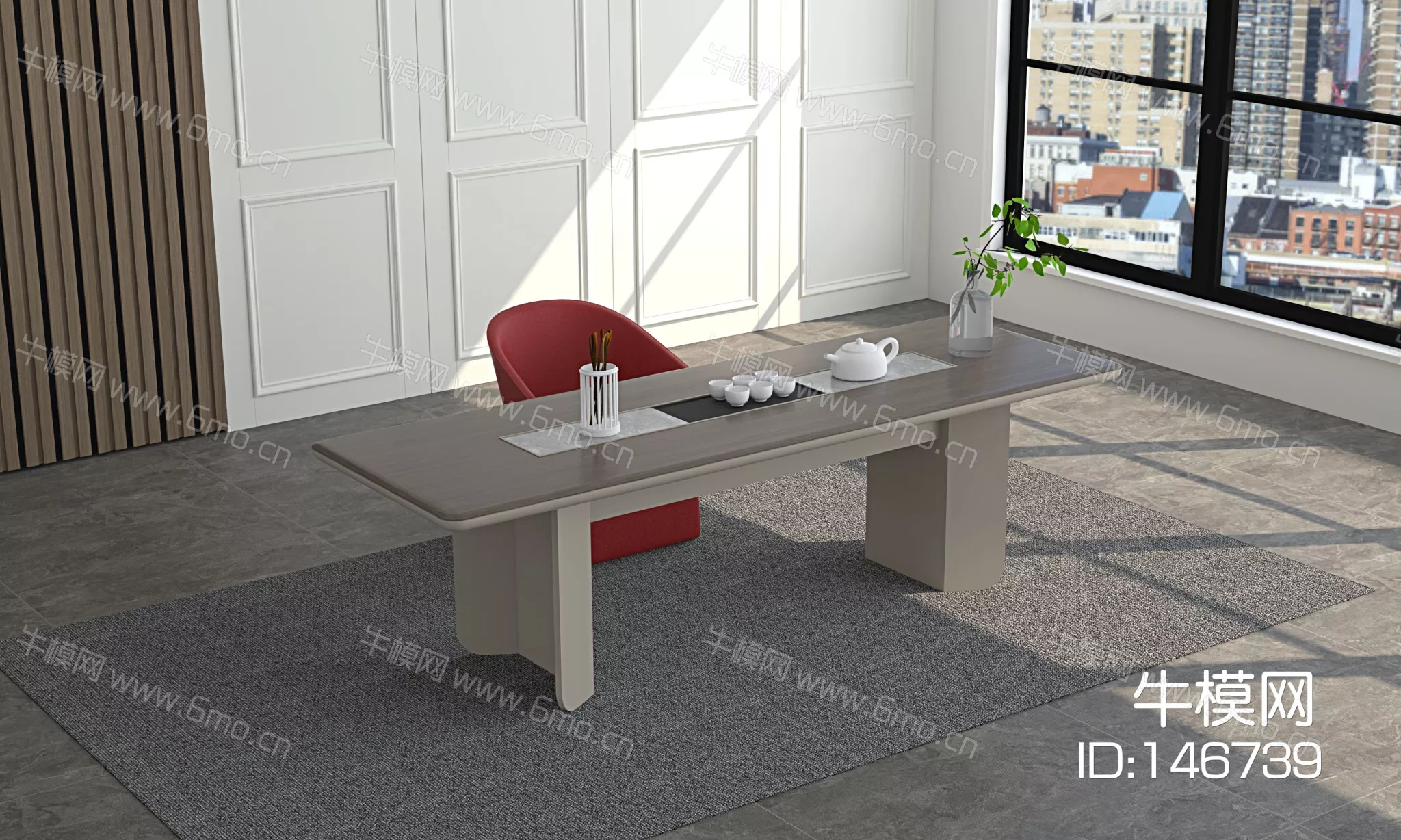 MODERN COFFEE TABLE - SKETCHUP 3D MODEL - VRAY - 146739