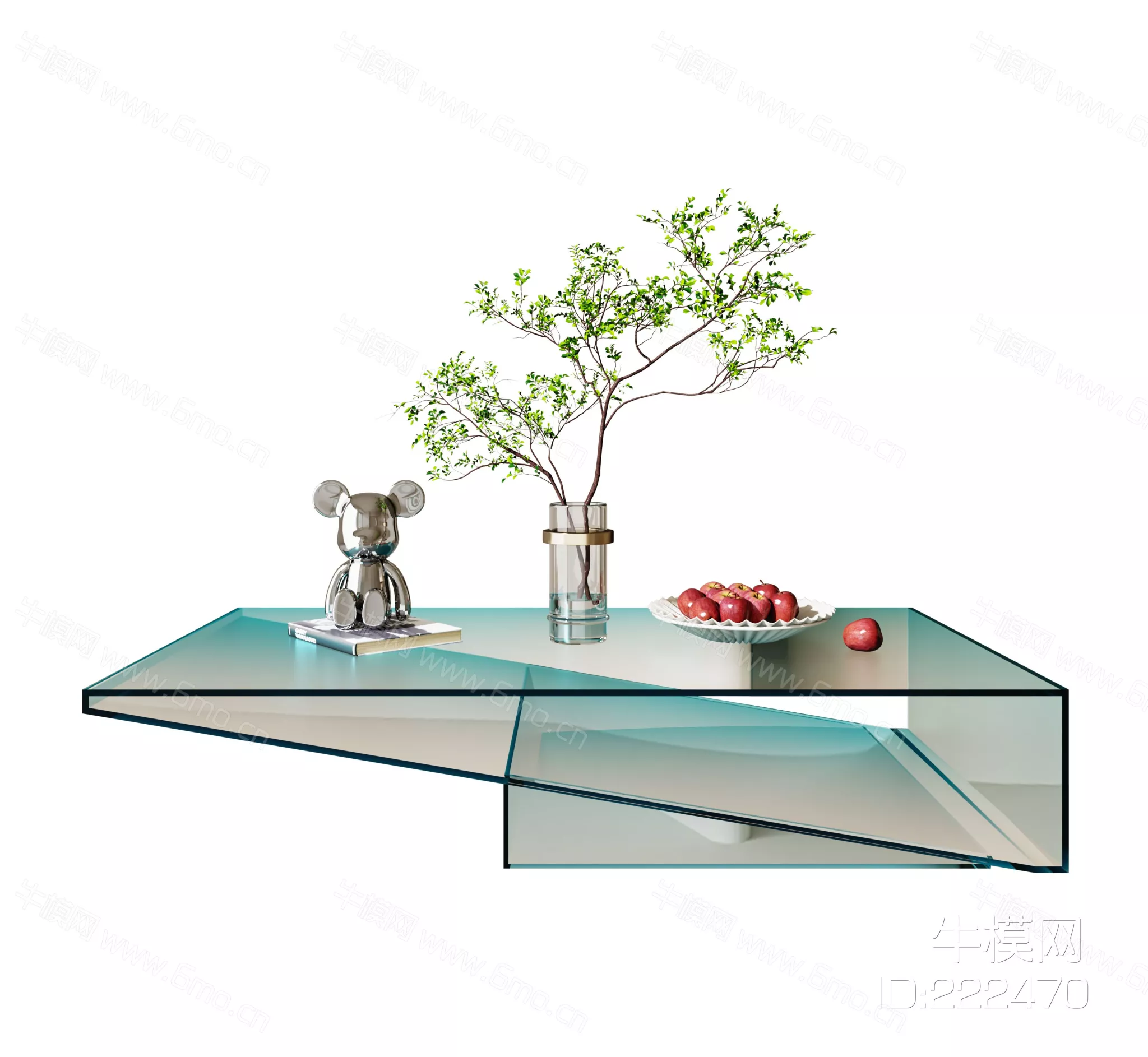 MODERN COFFEE TABLE - SKETCHUP 3D MODEL - VRAY - 222470