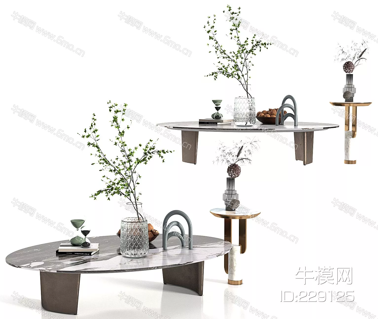 MODERN COFFEE TABLE - SKETCHUP 3D MODEL - VRAY - 229125