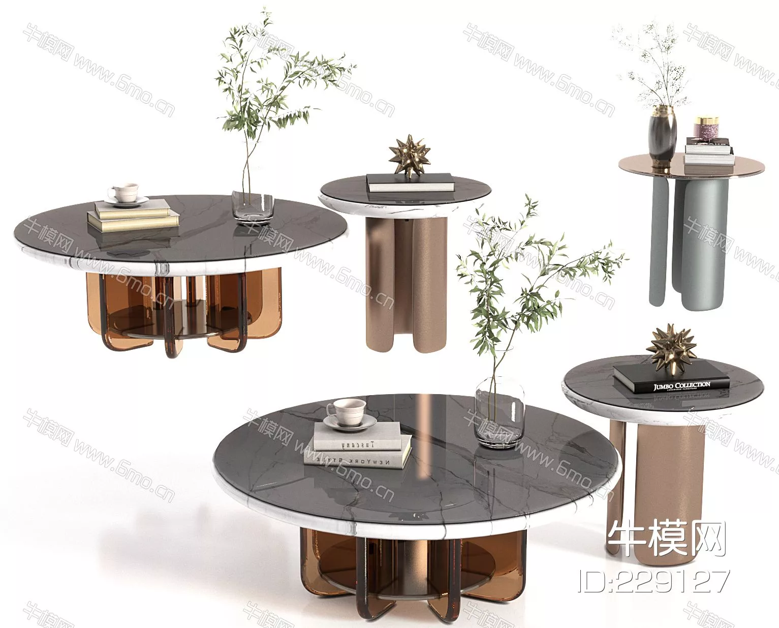 MODERN COFFEE TABLE - SKETCHUP 3D MODEL - VRAY - 229127