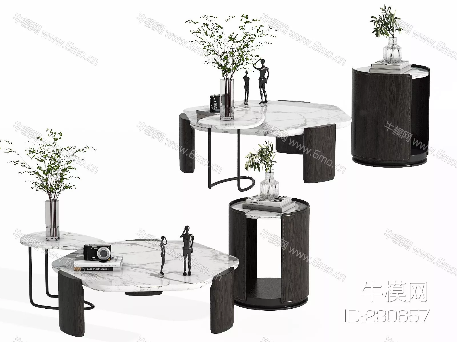 MODERN COFFEE TABLE - SKETCHUP 3D MODEL - VRAY - 230657