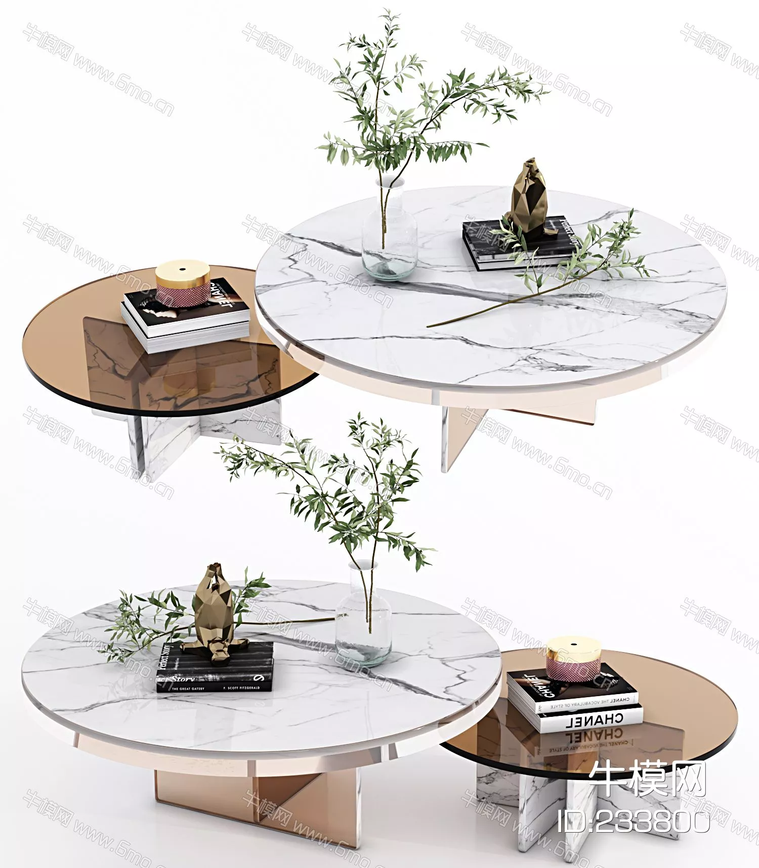 MODERN COFFEE TABLE - SKETCHUP 3D MODEL - VRAY - 233800