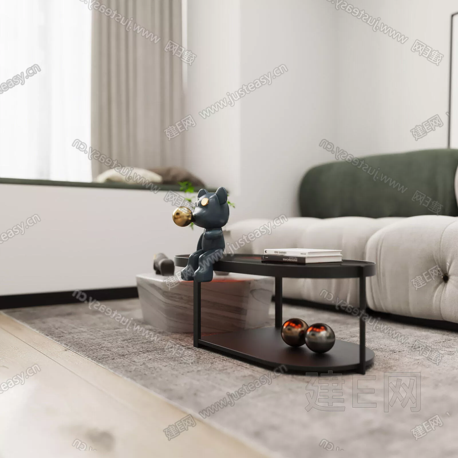 MODERN COFFEE TABLE - SKETCHUP 3D MODEL - VRAY OR ENSCAPE - 104548870