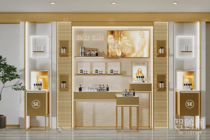 MODERN COSMETICS SHOP - SKETCHUP 3D SCENE - VRAY OR ENSCAPE - ID05328