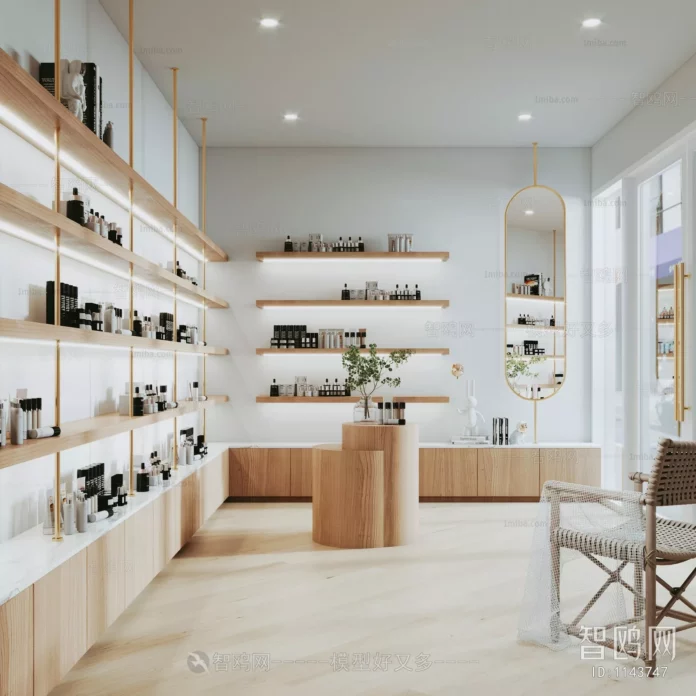 MODERN COSMETICS SHOP - SKETCHUP 3D SCENE - VRAY OR ENSCAPE - ID05346