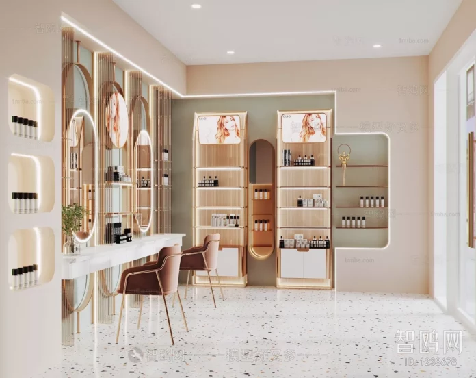 MODERN COSMETICS SHOP - SKETCHUP 3D SCENE - VRAY OR ENSCAPE - ID05361