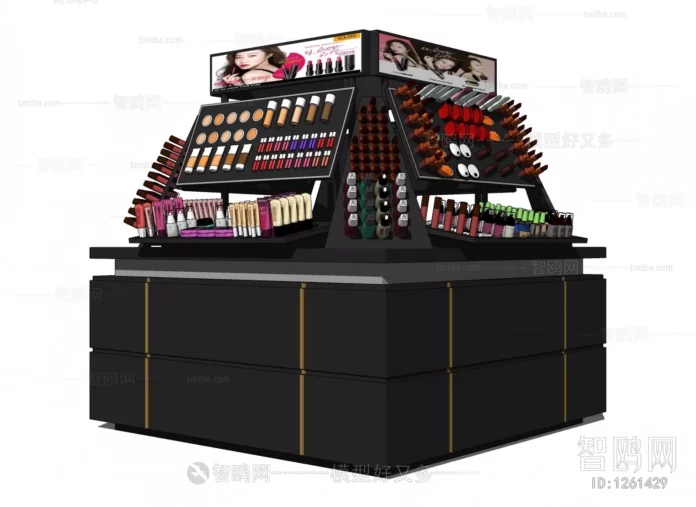 MODERN COSMETICS SHOP - SKETCHUP 3D SCENE - VRAY OR ENSCAPE - ID05366