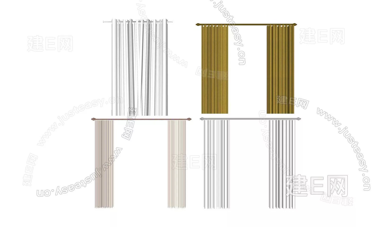 MODERN CURTAIN - SKETCHUP 3D MODEL - ENSCAPE - 112541998