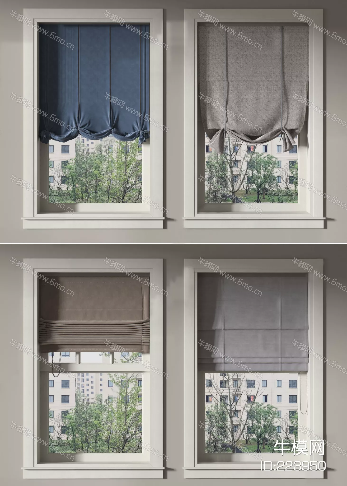 MODERN CURTAIN - SKETCHUP 3D MODEL - ENSCAPE - 223950