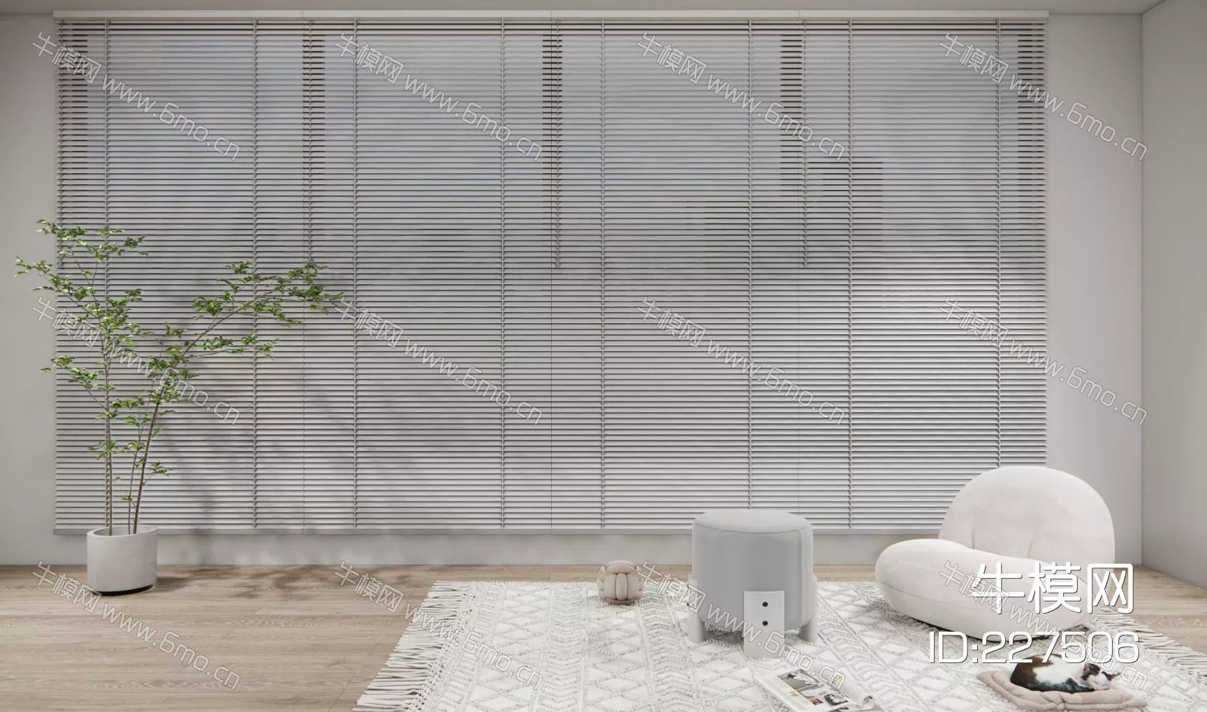 MODERN CURTAIN - SKETCHUP 3D MODEL - ENSCAPE - 227506