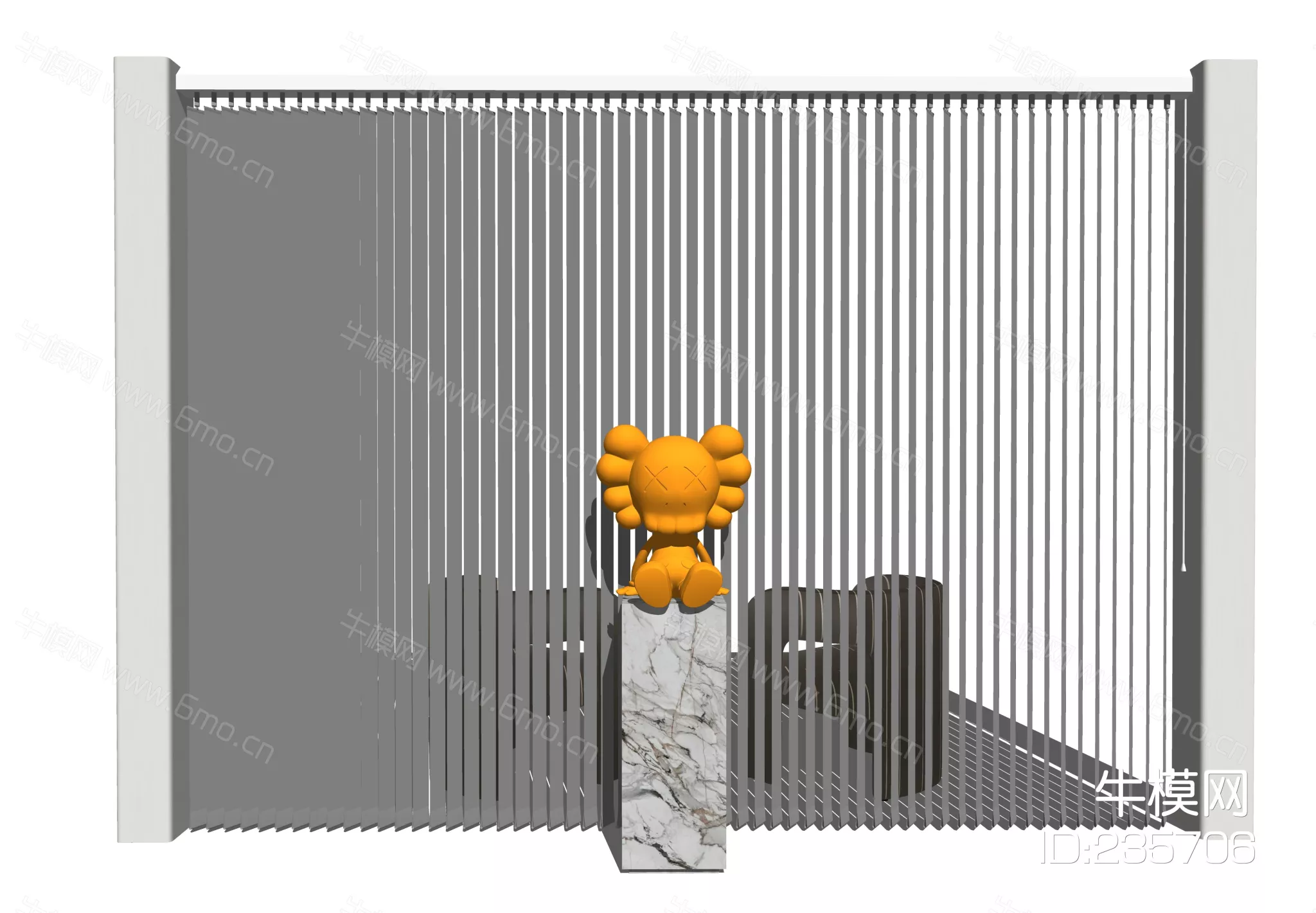 MODERN CURTAIN - SKETCHUP 3D MODEL - ENSCAPE - 235706