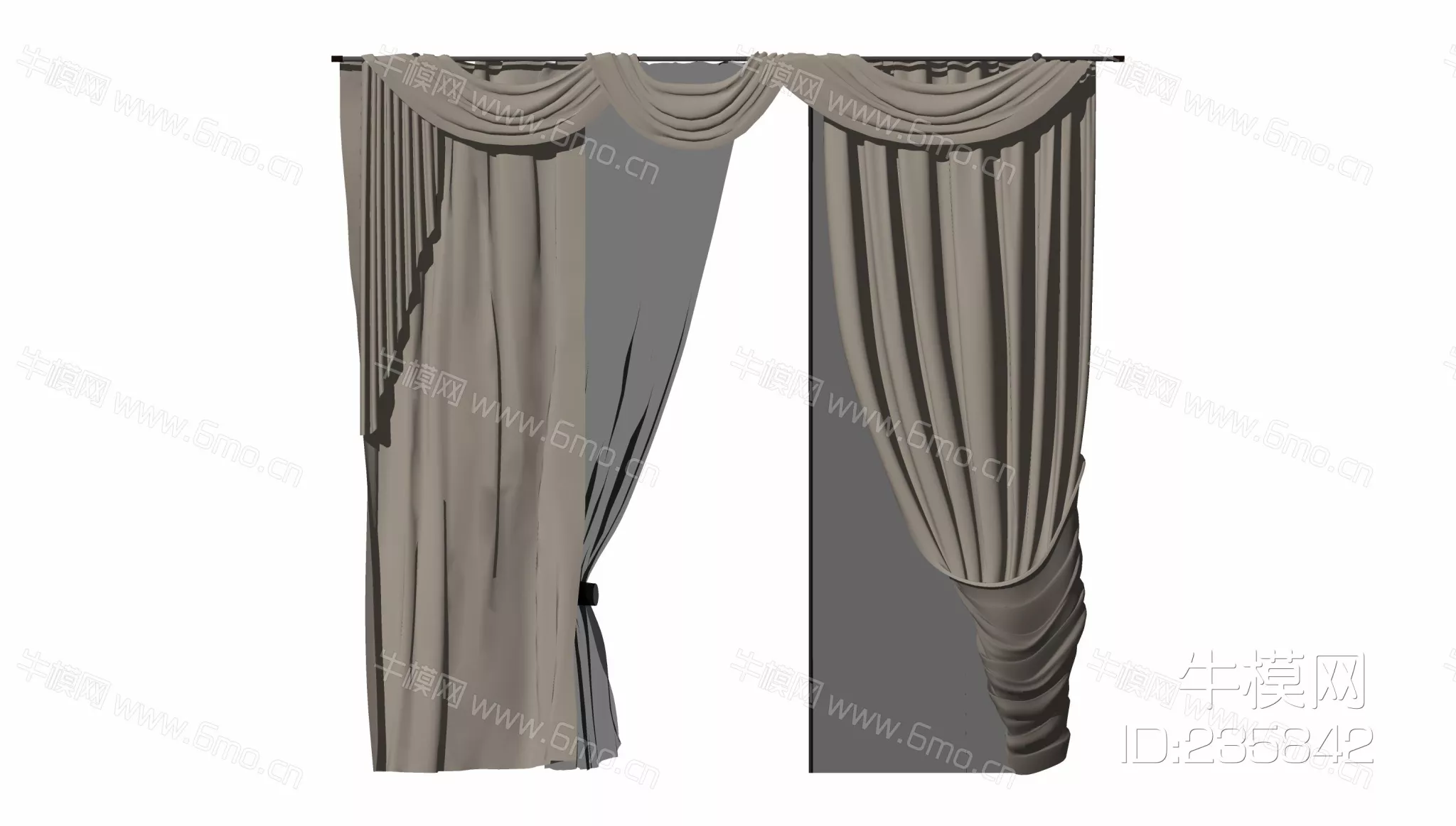 MODERN CURTAIN - SKETCHUP 3D MODEL - ENSCAPE - 235842