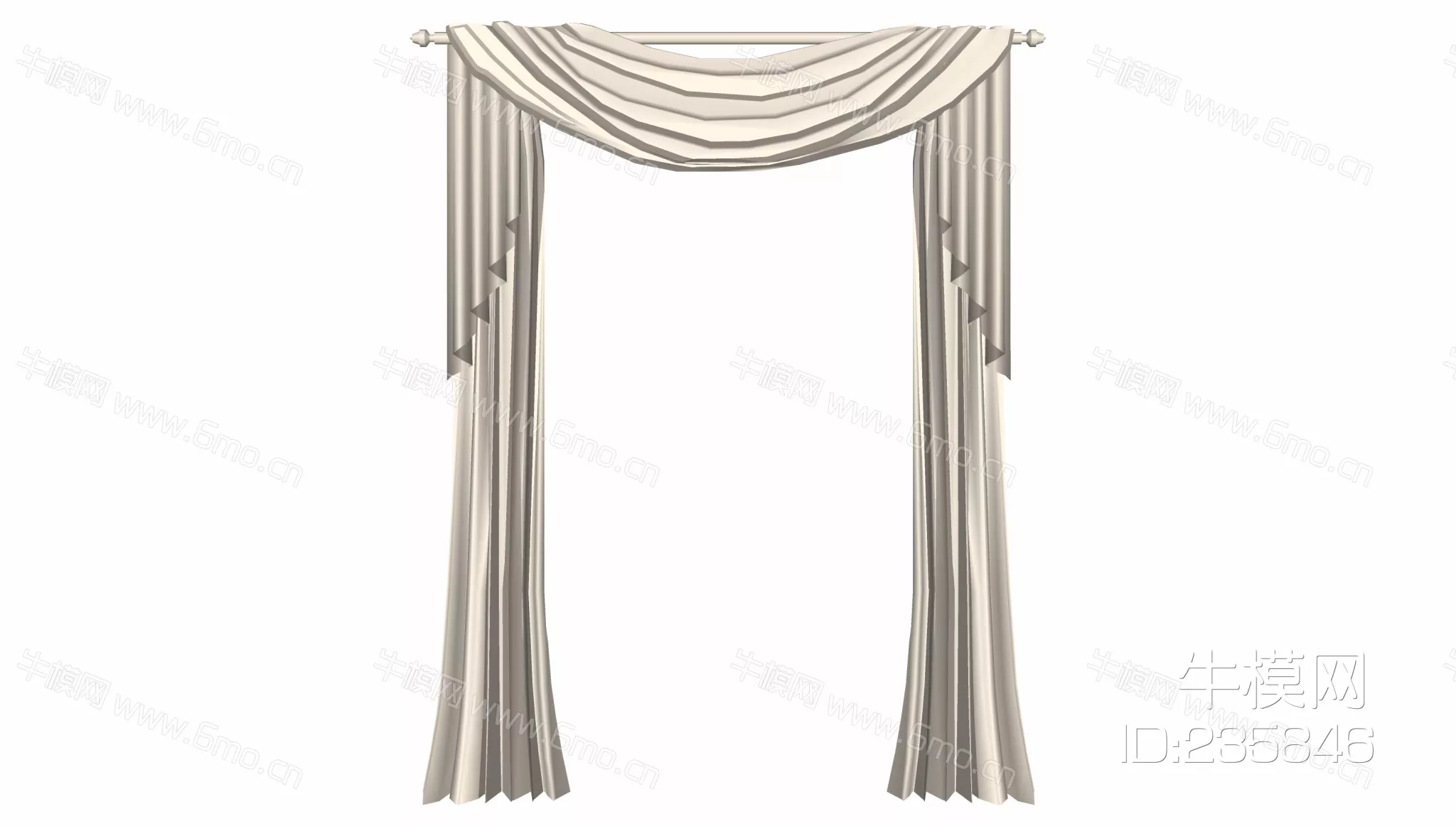 MODERN CURTAIN - SKETCHUP 3D MODEL - ENSCAPE - 235846