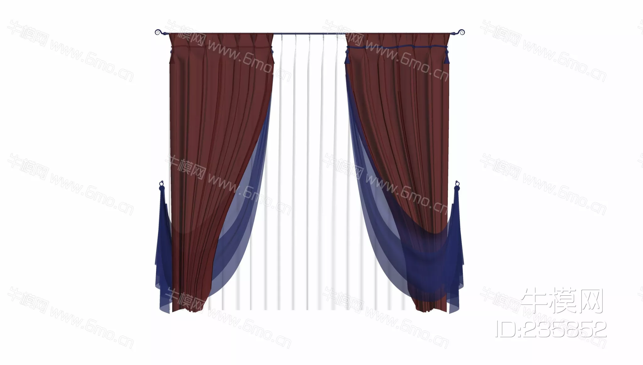 MODERN CURTAIN - SKETCHUP 3D MODEL - ENSCAPE - 235852