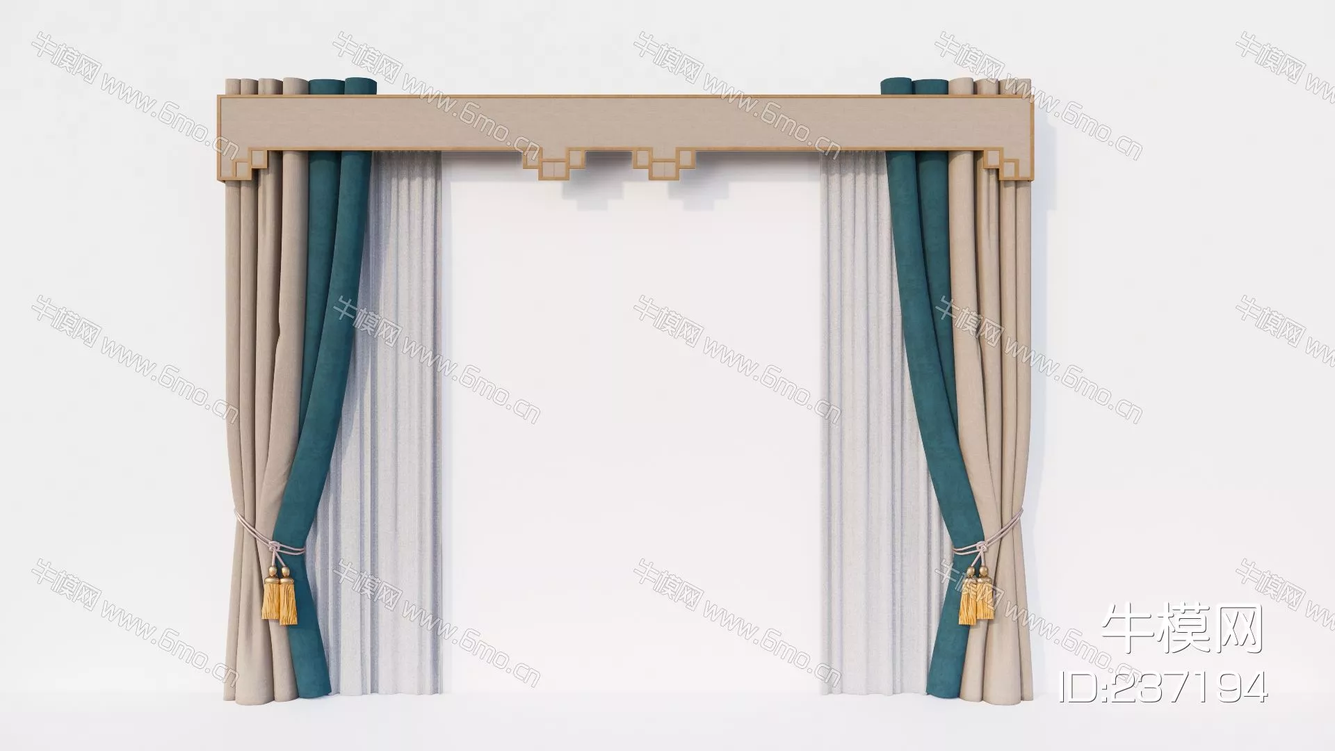 MODERN CURTAIN - SKETCHUP 3D MODEL - ENSCAPE - 237194