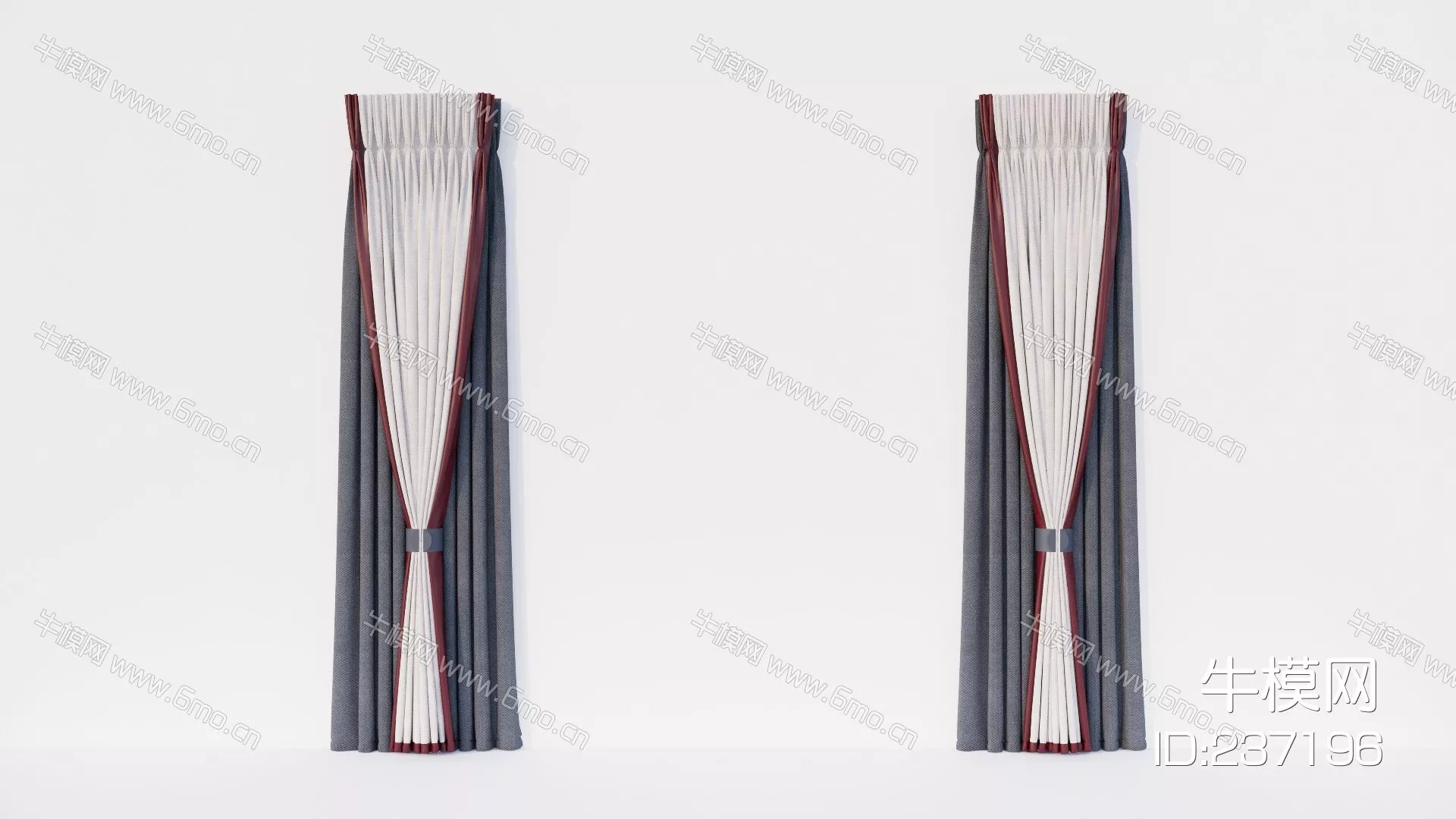 MODERN CURTAIN - SKETCHUP 3D MODEL - ENSCAPE - 237196