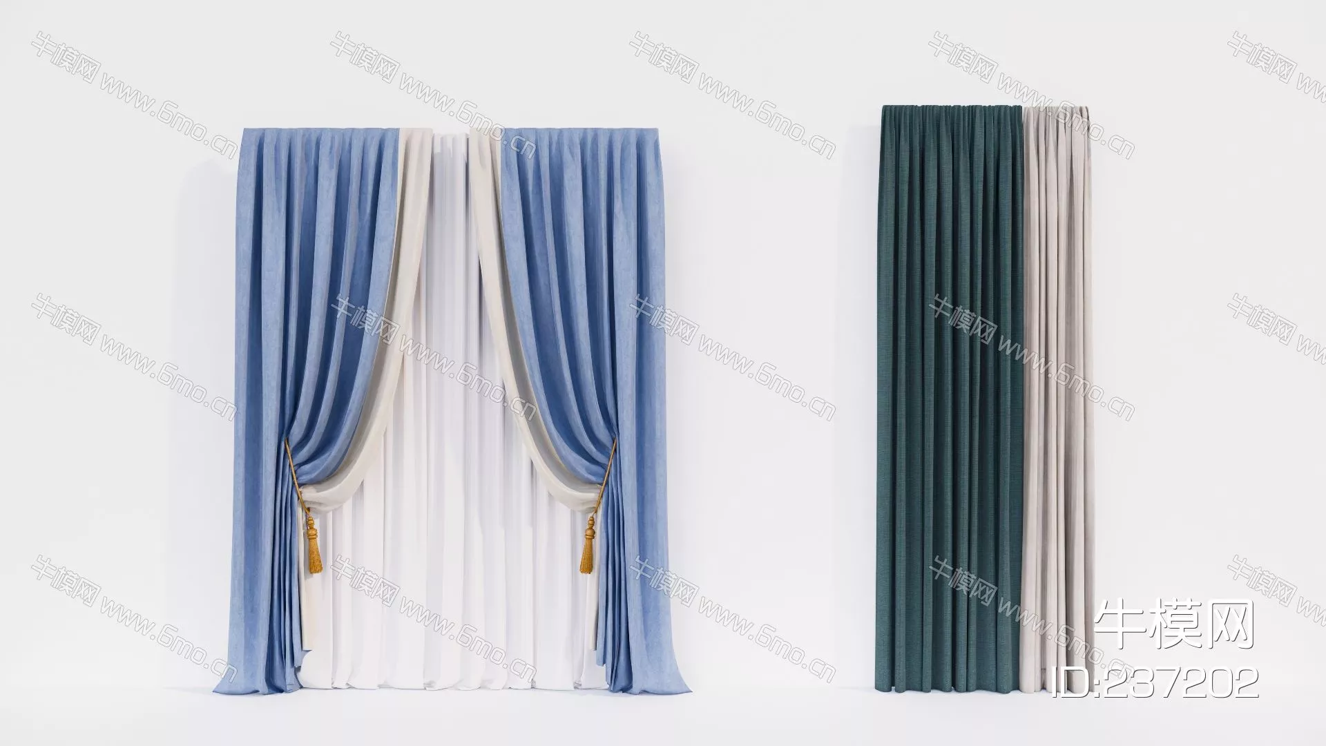 MODERN CURTAIN - SKETCHUP 3D MODEL - ENSCAPE - 237202