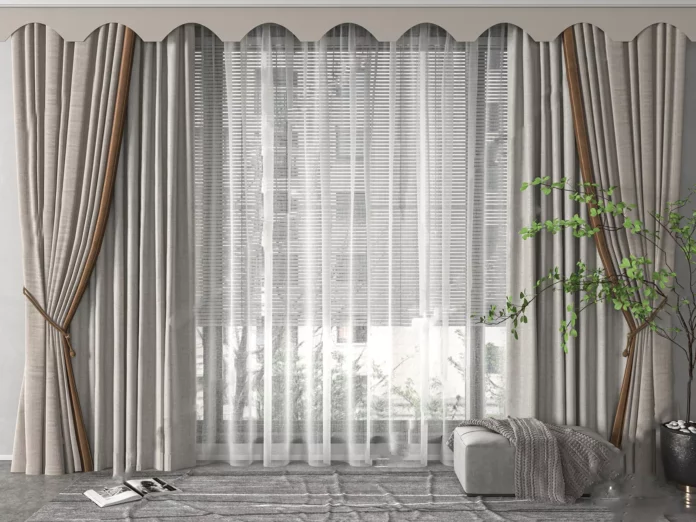 MODERN CURTAIN - SKETCHUP 3D MODEL - VRAY OR ENSCAPE - ID05409